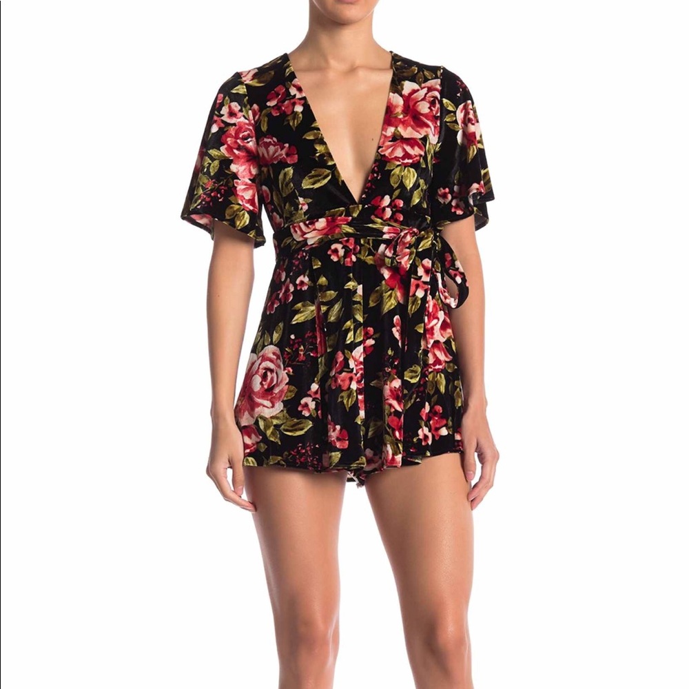 Show me your Mumu velvet romper NWT